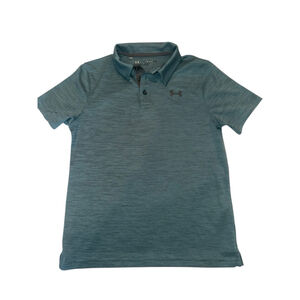 Boys Under Armour Teal Polo Shirt M